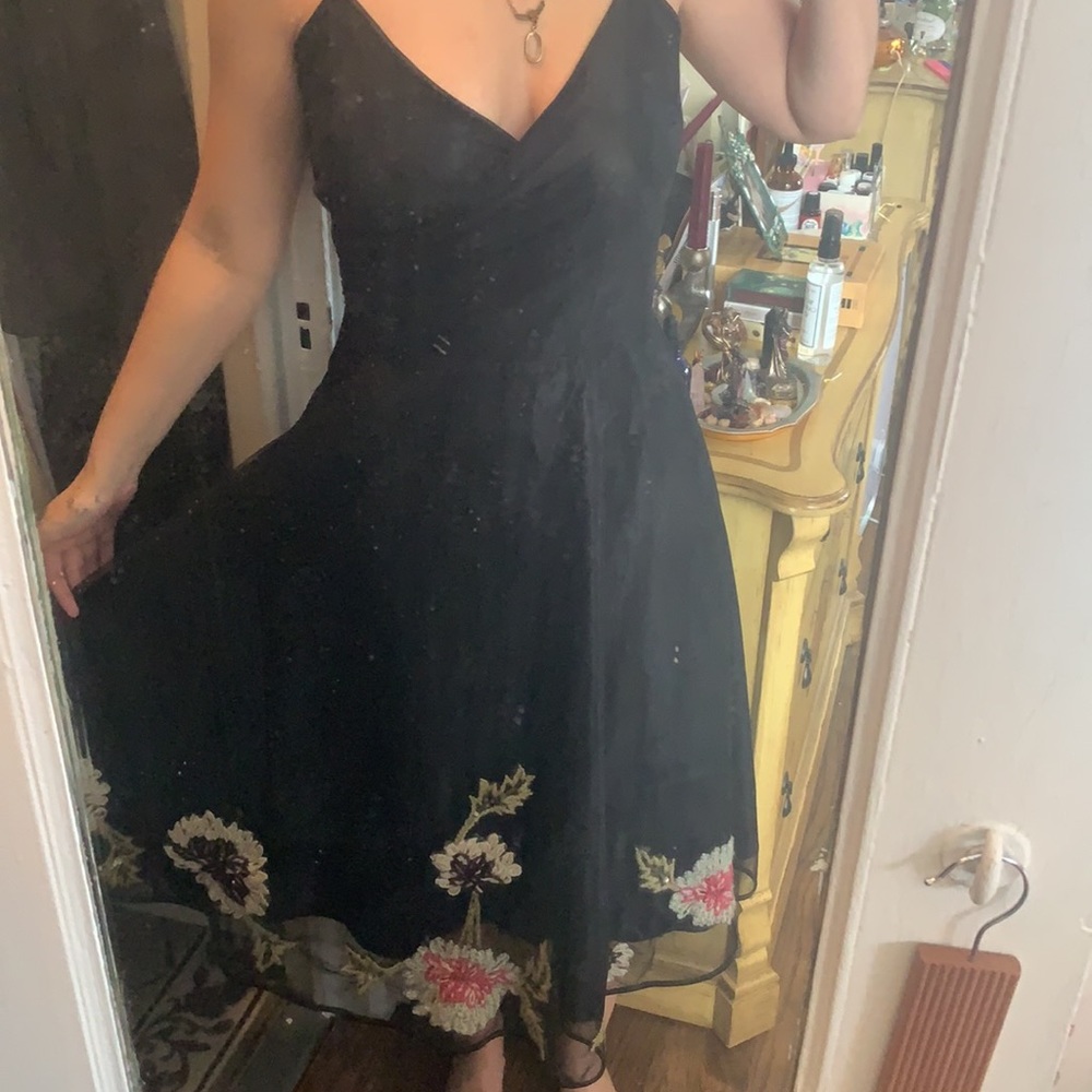 π€ VINTAGE BETSEY JOHNSON TULLE EMBROIDERED Y2K 90s RETRO COTTAGECORE - Picture 2 of 16